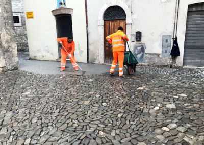 Lavori per sottoservizi e nuova pavimentazione – Rua della campana, Ascoli Piceno